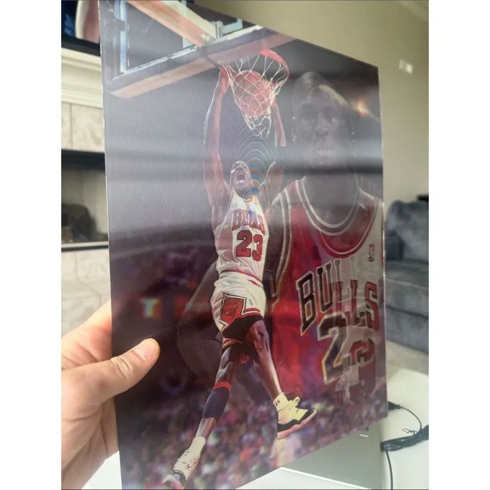 Michael Jordan Chicago Bulls Lenticular Basketball Poster - Premium Wall Art